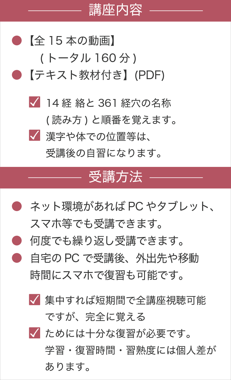 講座内容と受講方法